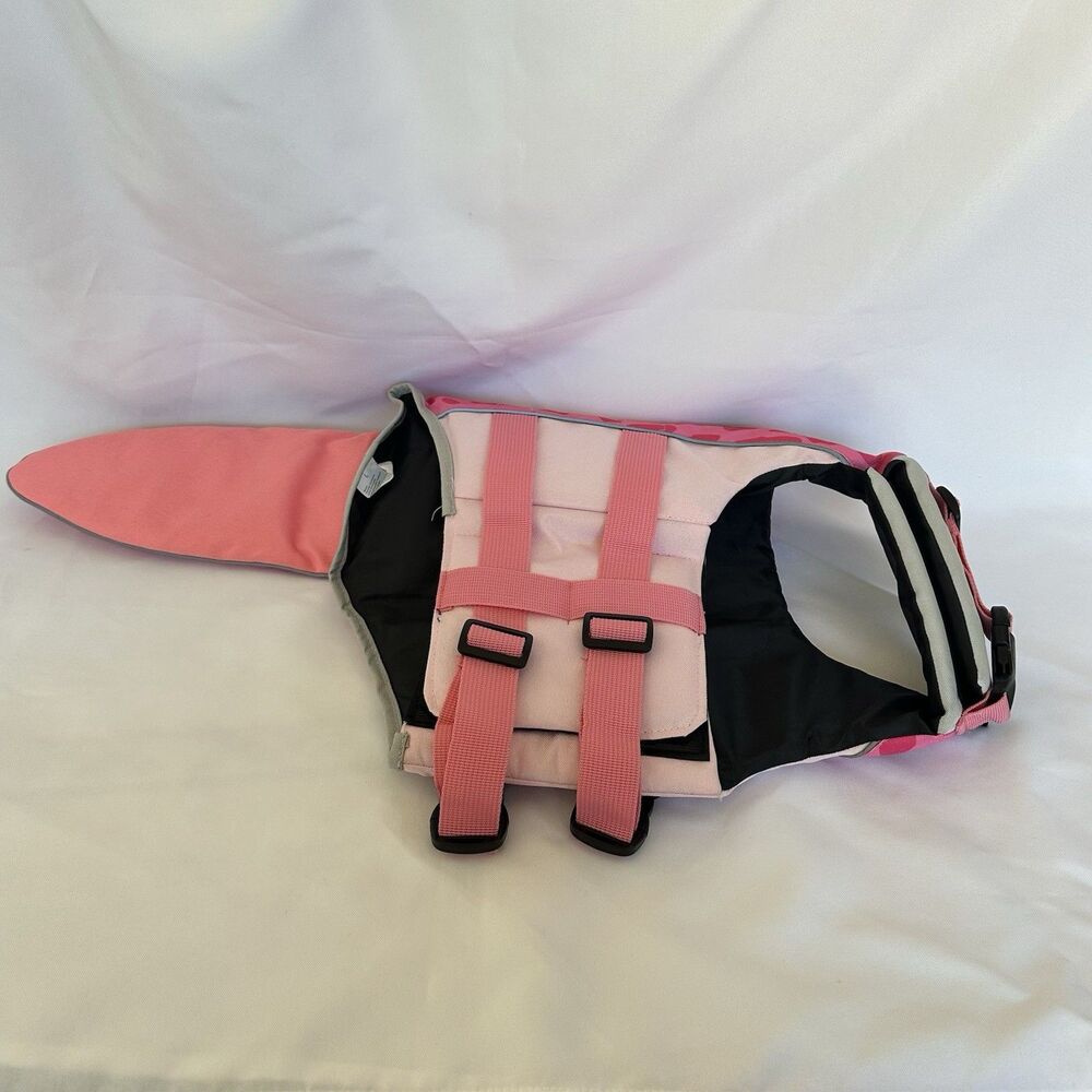 Dog Life Vest Jacket Size L Pink Alligator Adjustable Straps Handle Leash Ring - Picture 8 of 12